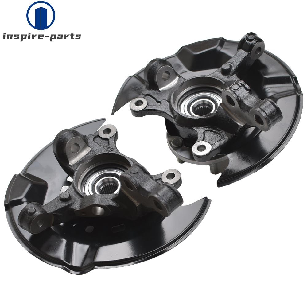 Pair Front Steering Knuckle & Wheel Hub Bearing For Toyota Corolla Matrix 09-13
