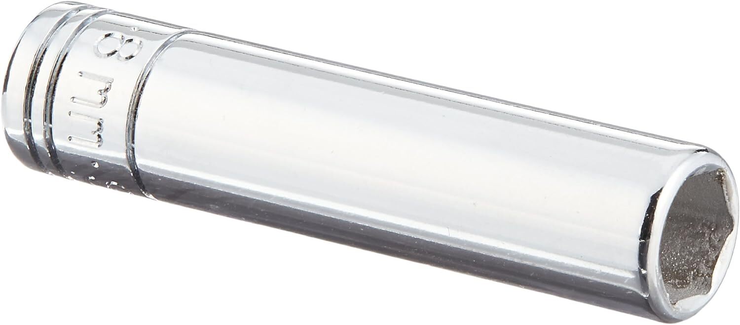 SK Tools 8 Mm 1/4" Drive 6 Point Metric Deep Chrome Socket (41704)