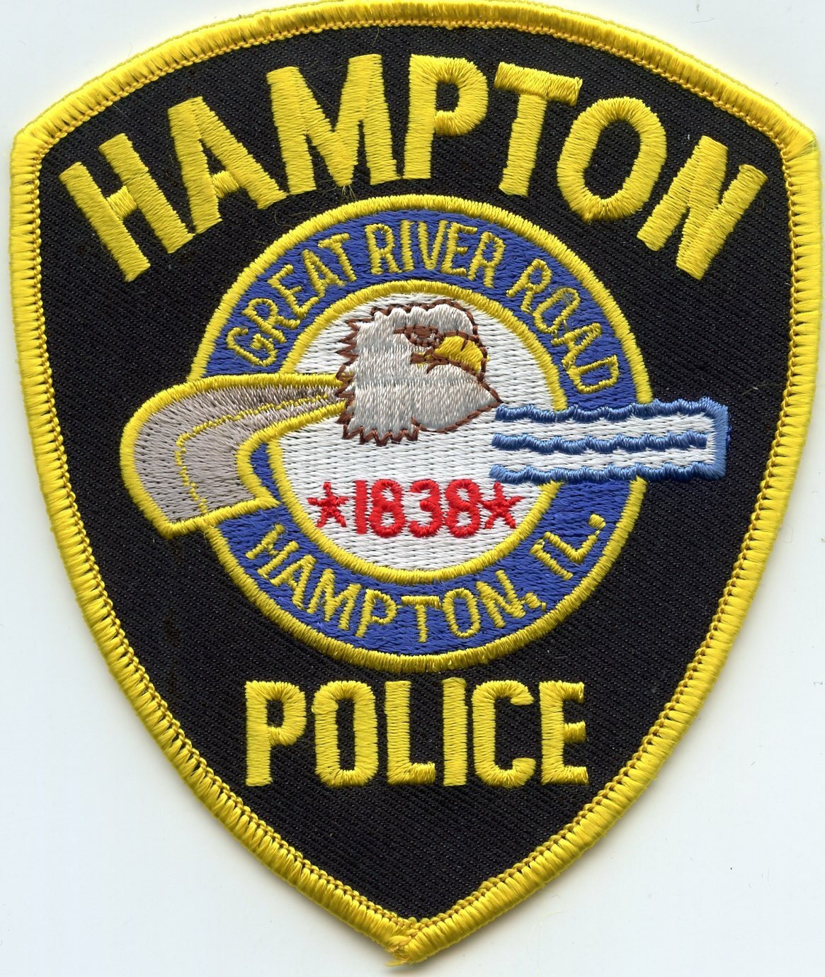 HAMPTON ILLINOIS IL Great River Road POLICE PATCH