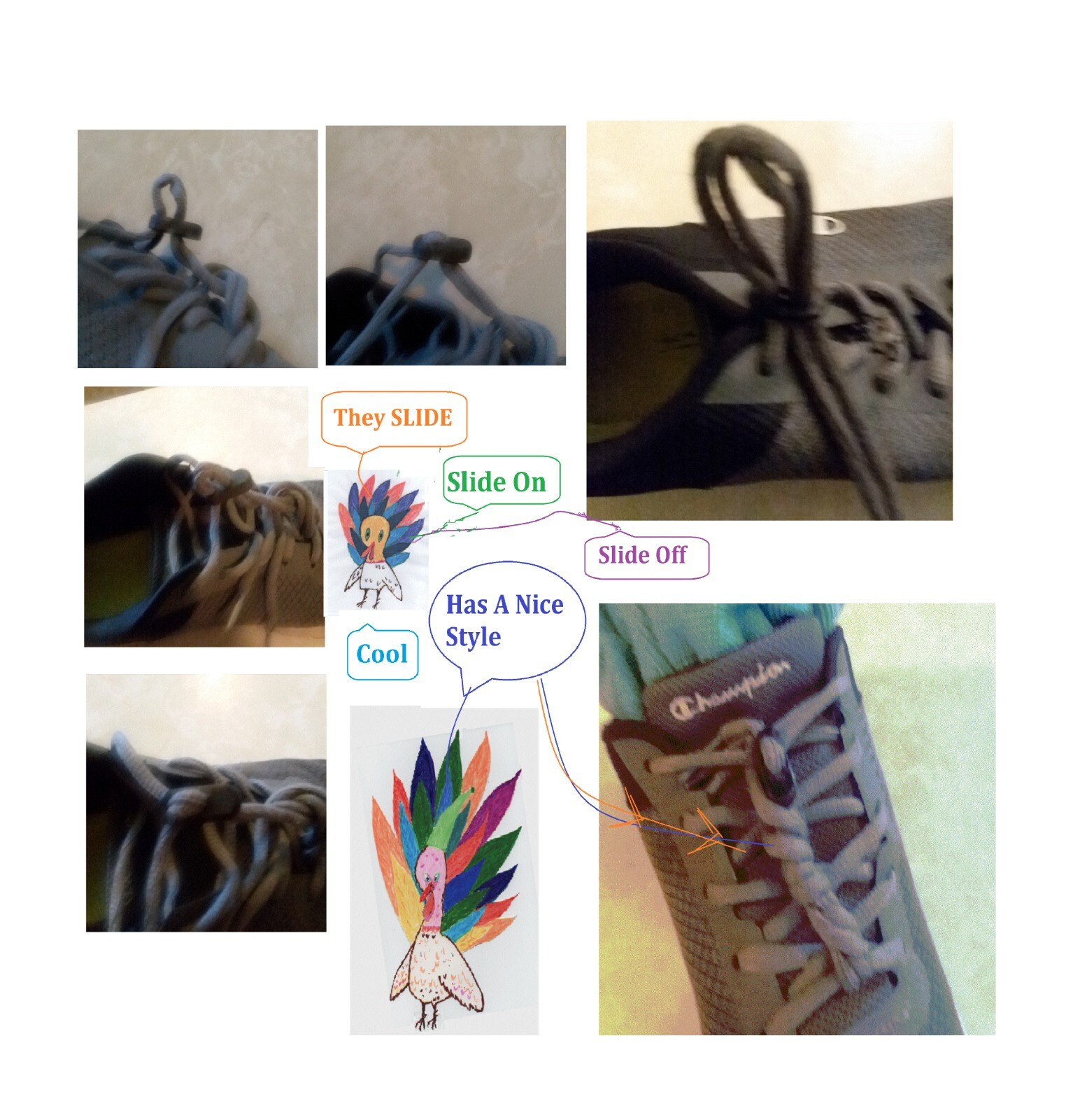 SLIDE TIE  Boys  shoe string tying device   Slide Tie  2 pair for 9.95