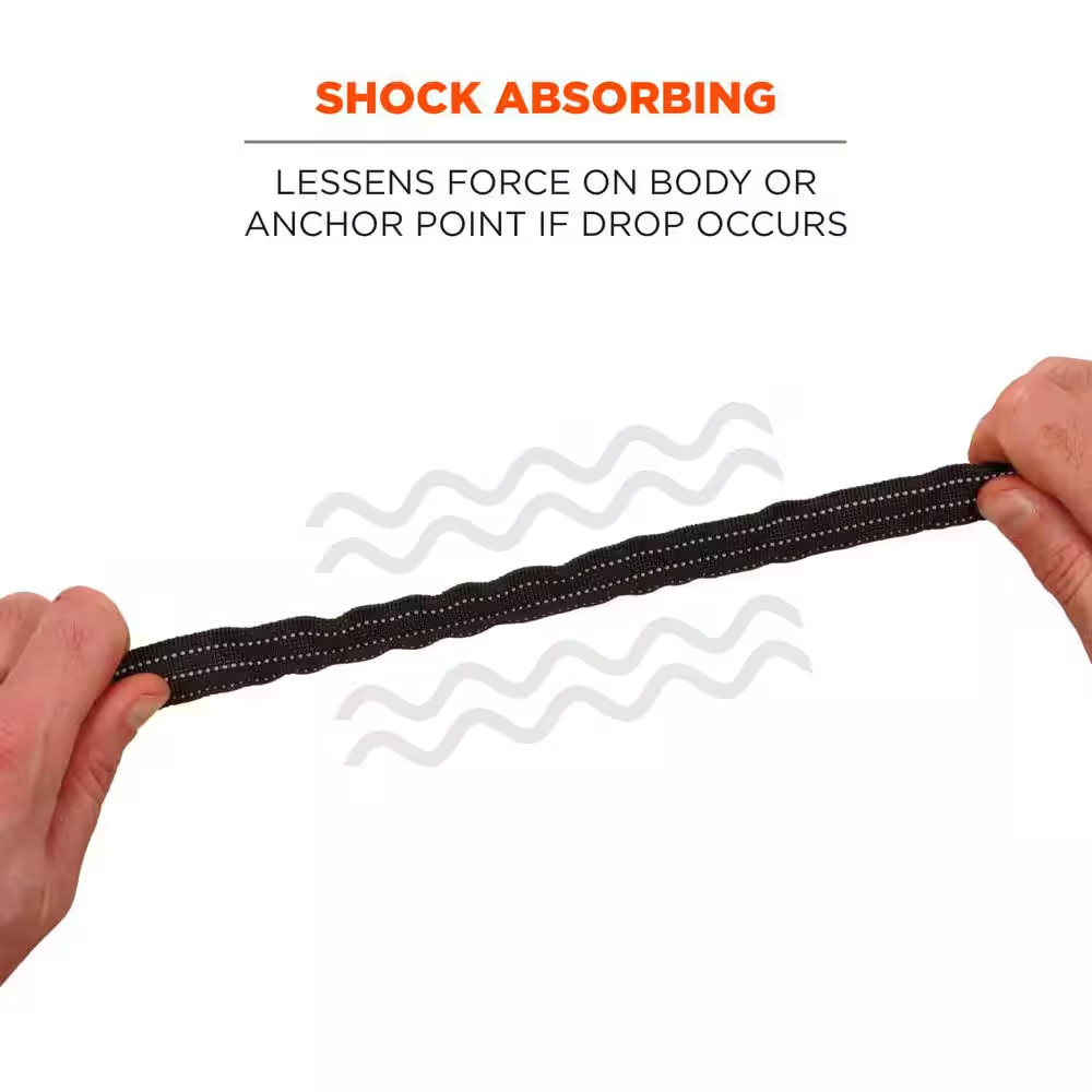 10 Lbs. Black Standard Single Carabiner Tool Lanyard