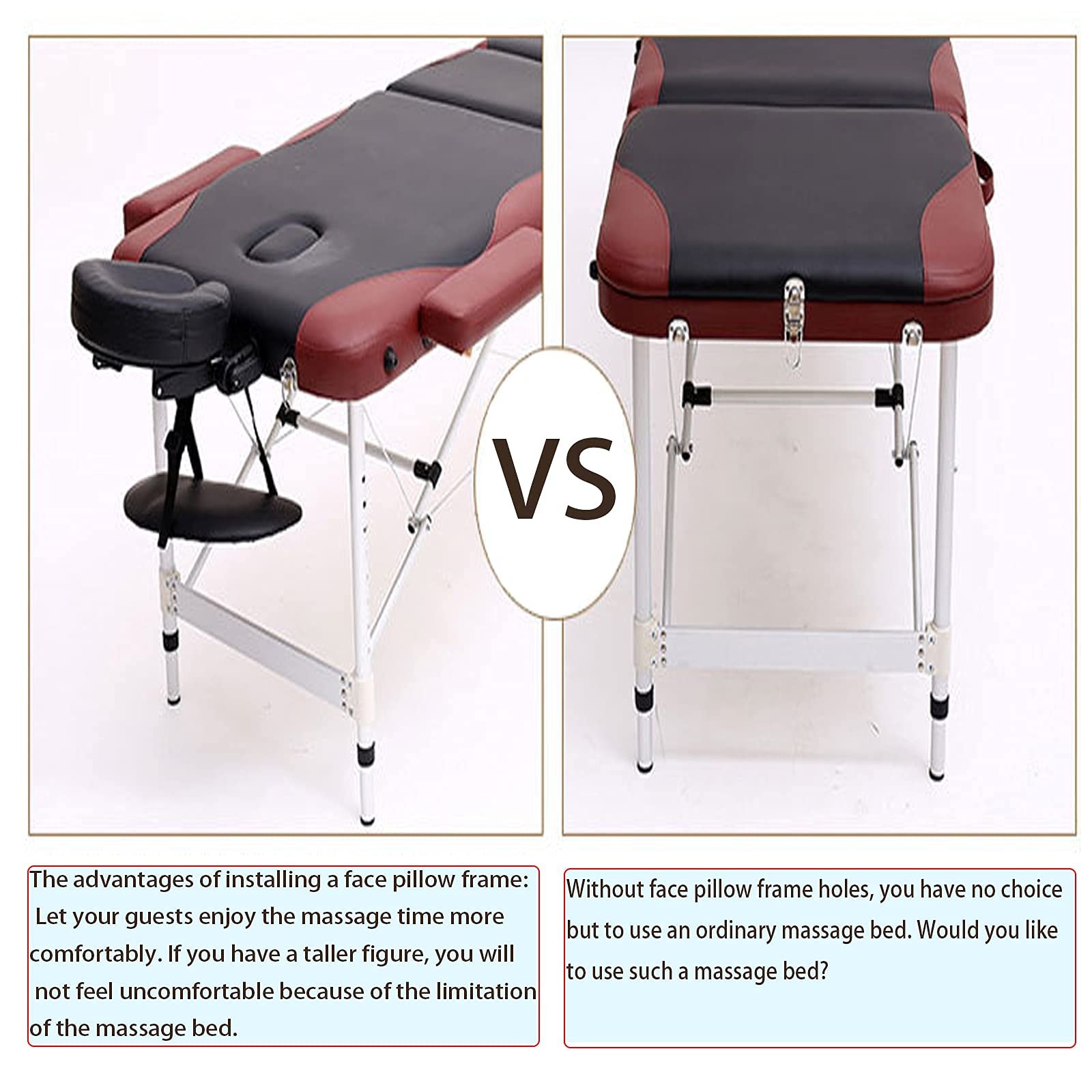 1Pcs Massage Table Face Cradle, Black Face Cradle Massage Table Bed Face Crad...