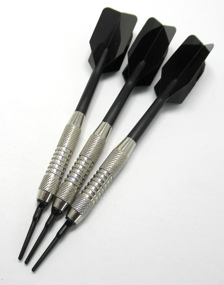 Posi-Grip Blue - 18g Soft Tip Darts - + Extra Set + Accessory Case - Tracked