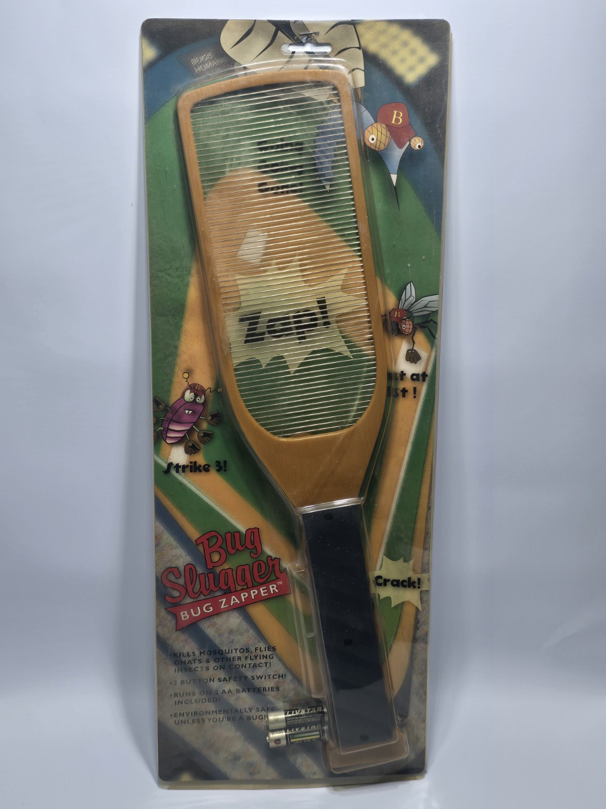 Vintage Bug Slugger Handheld Electric Bug Zapper Racket Bat Sealed Pack Untested