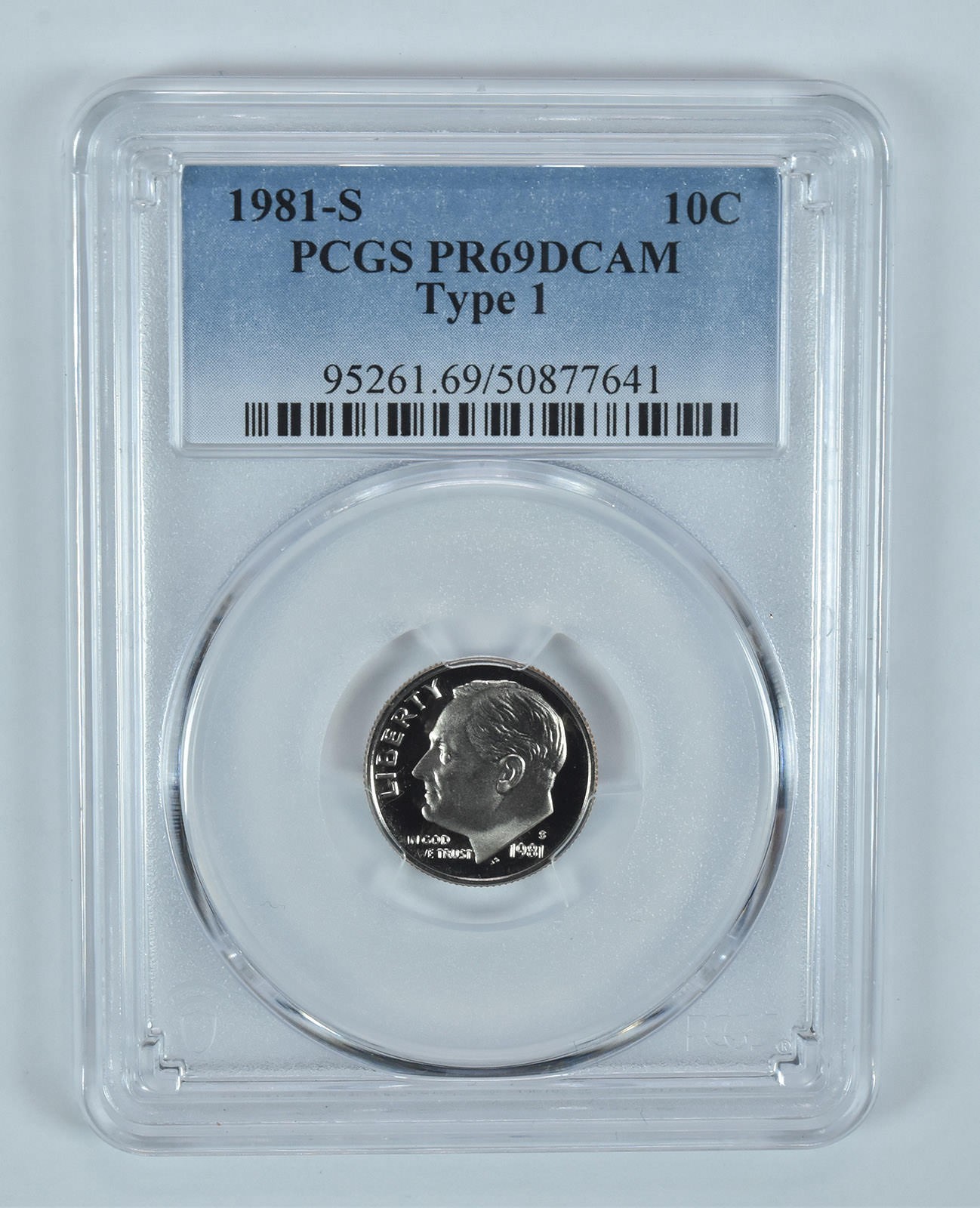 1981-S Roosevelt Dime Type 1 PR69 DCAM PCGS Blue Label