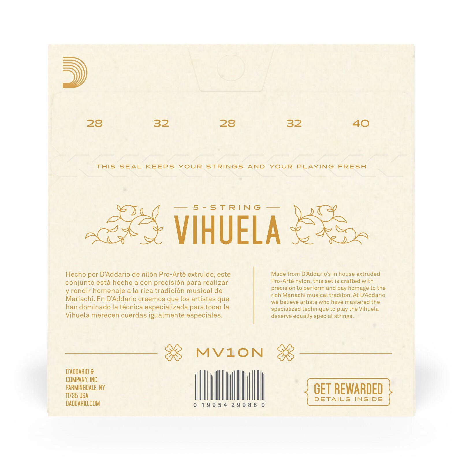 D'Addario Vihuela Strings 2 Sets Normal Tension