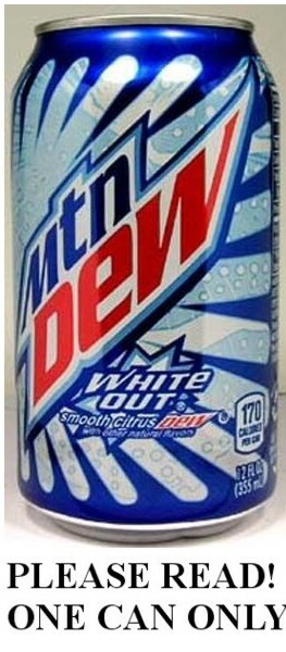 Mountain Dew White Out (2011) FULL NEW 12oz American Pepsi Limited Edition USA