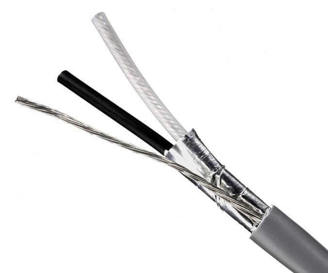 Quabbin Wire P/N 7320  22 AWG 2C Shielded Control Cable eq. Belden 8761  25 feet