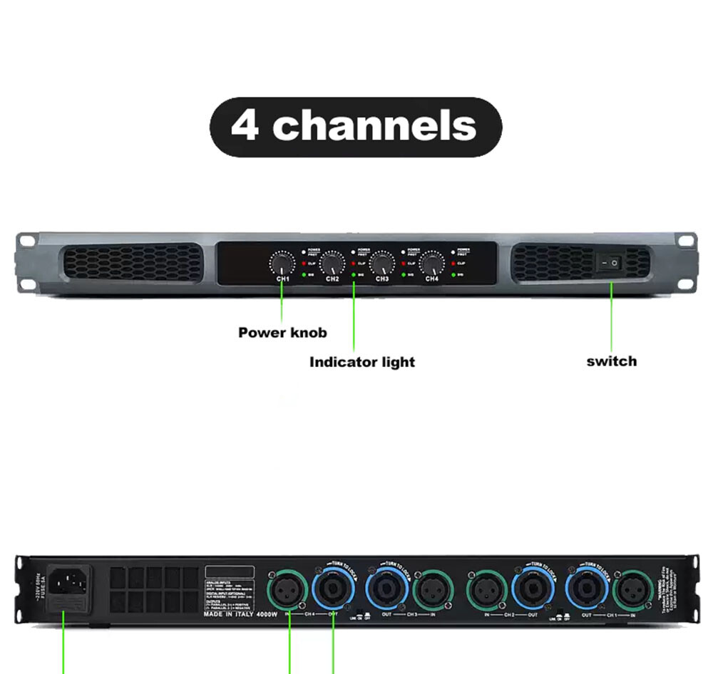 Professional 2 Channel Audio Power Amplifier Class D Digital Power Amplifier