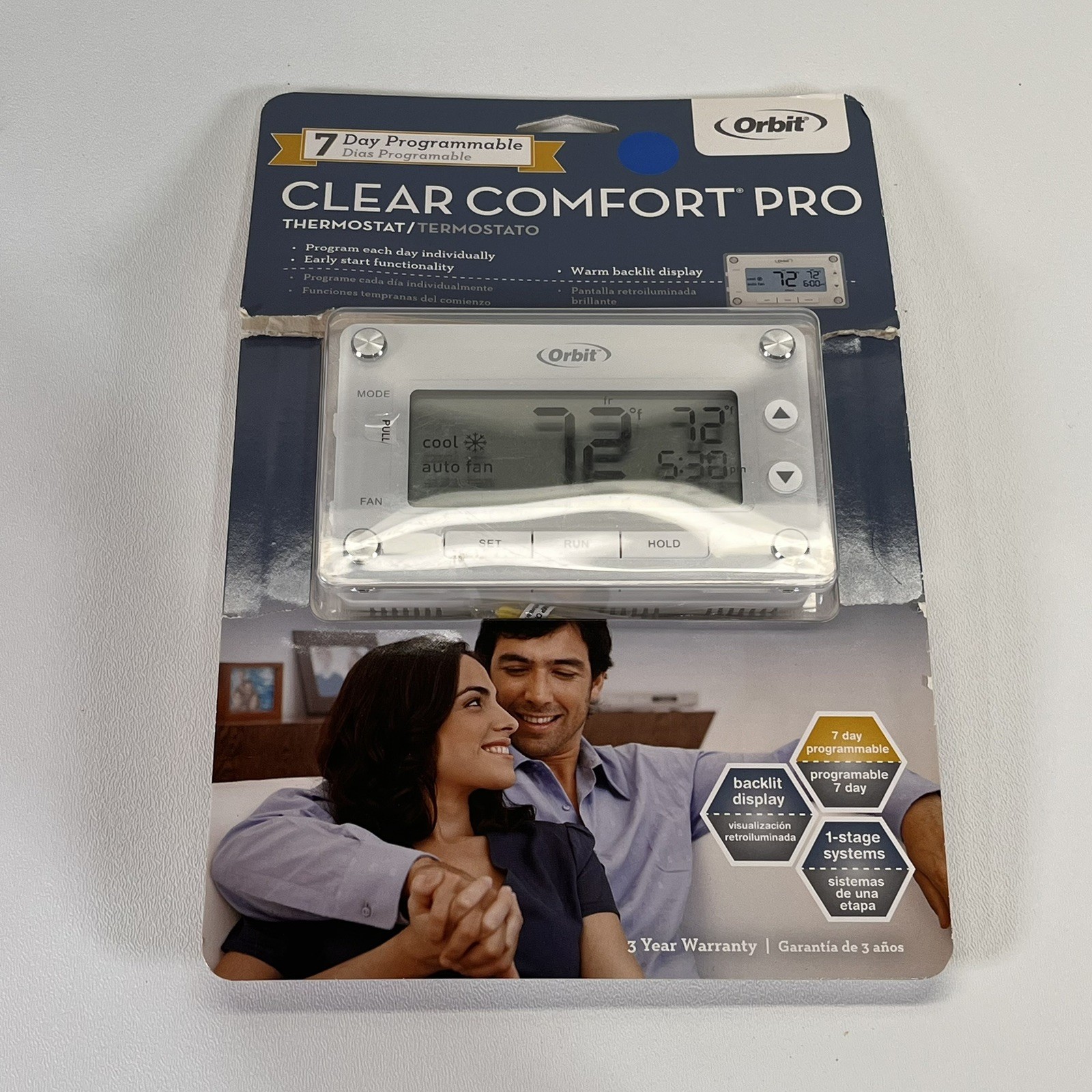 Orbit Clear Comfort Pro Thermostat 7 Day Programmable 83521 New