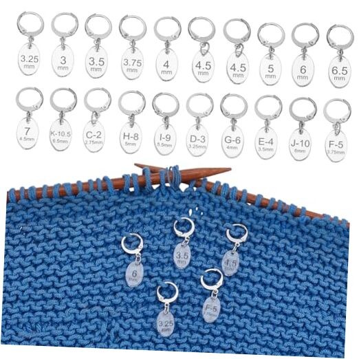 20Pcs Oval Number Stitch Markers, Clear Acrylic Crochet Stitch Marker Charms