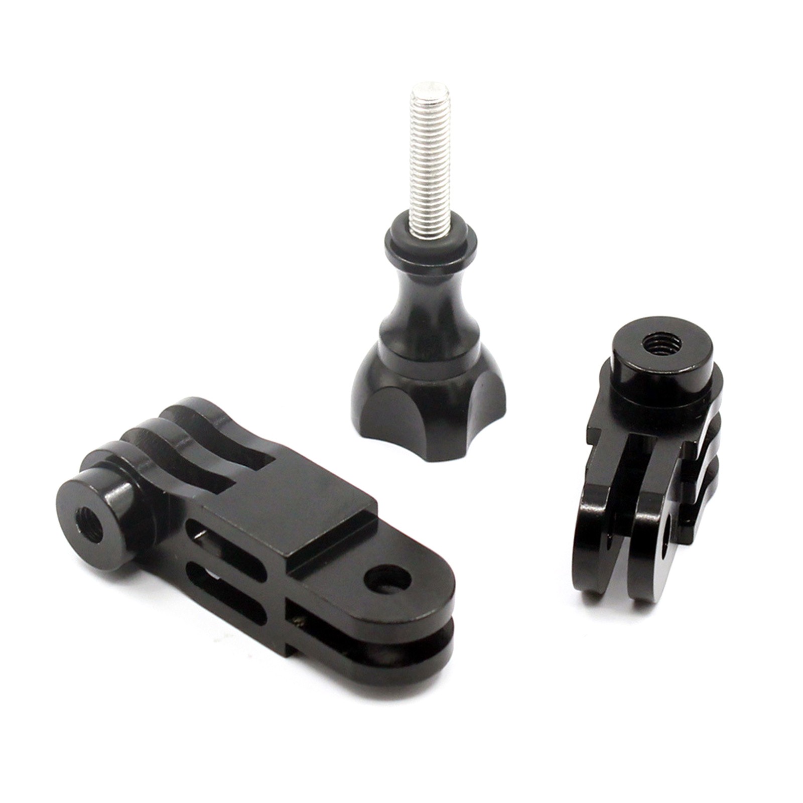 Black 3 Way Adjustable Extension Aluminum Mount Pivot Arm Adapter For Gopro Kit