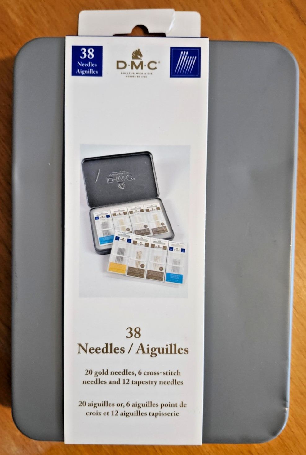 DMC 38 COLLECTORS NEEDLE TIN 38 NEEDLES U1985L BRAND NEW FREE SHIPPING