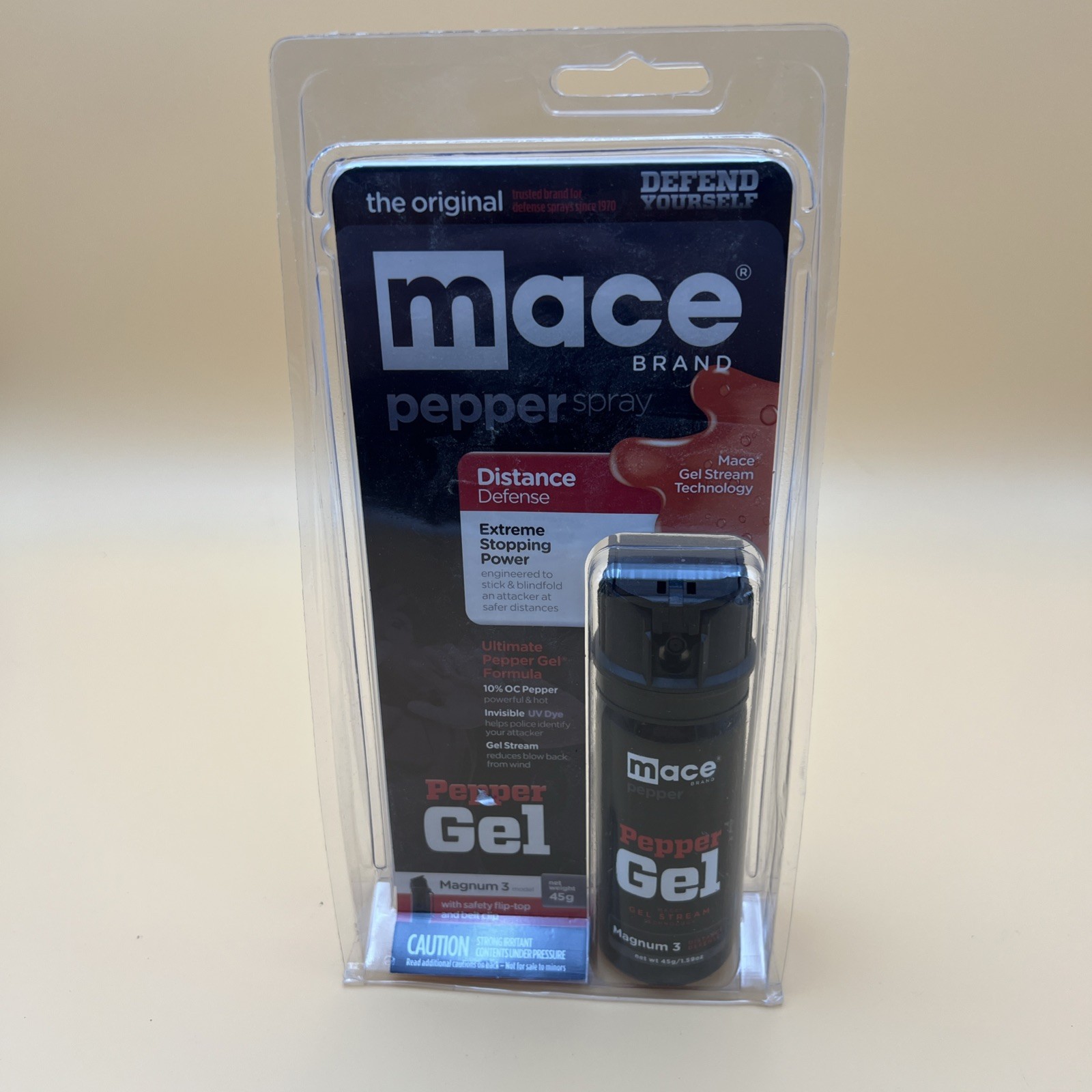18 FT MACE Pepper Spray FLIPTOP GEL Home POLICE WOMEN Self Defense Magnum 3 USA