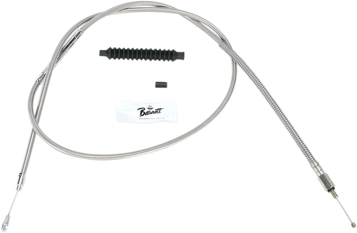 Barnett Stainless High Efficiency Clutch Cable +12in Harley FLHX 102-30-10005-12