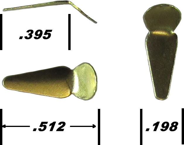 100 brass Ice Jig Blades Zippy blade/body make your own Ice fishing jigs RARE