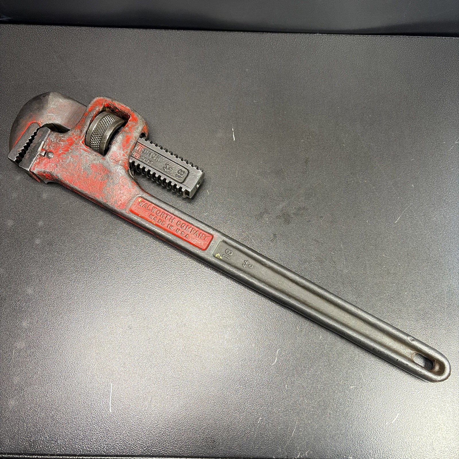 Stillson Walworth Pipe Wrench 18 Heavy Duty Adjustable USA 18” Owners Marks
