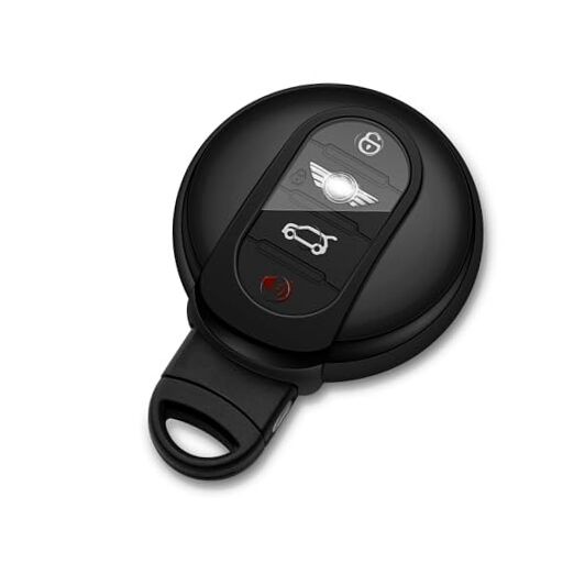 Car Key Fob Cover Compatible with Mini Cooper Key Case for key fob A Black
