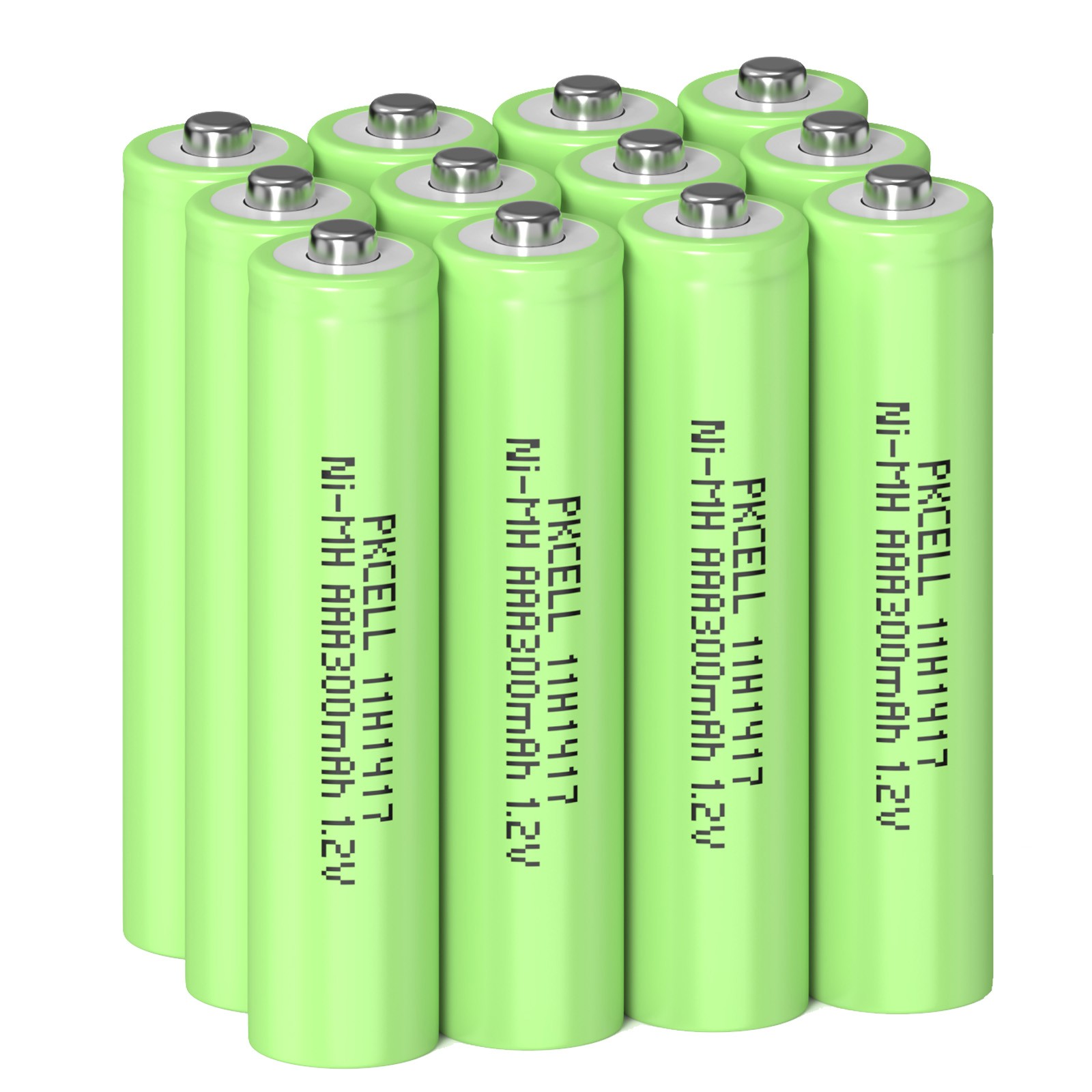 12Pcs AAA Rechargeable 1.2V 300mAh Ni-MH Batteries for Garden Solar Light