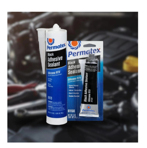 Permatex 81158 Black Silicone Adhesive Sealant, 3 oz. Tube, Pack of 1 Free Ship