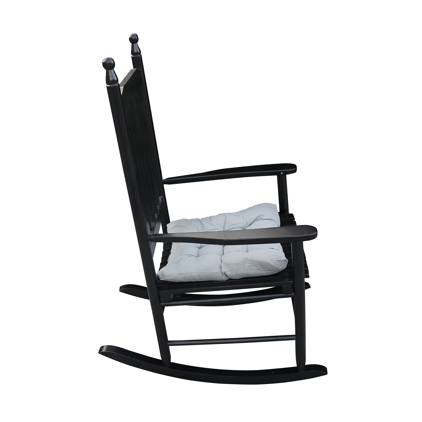 Wooden Porch Rocker Chair Black,solid Wood