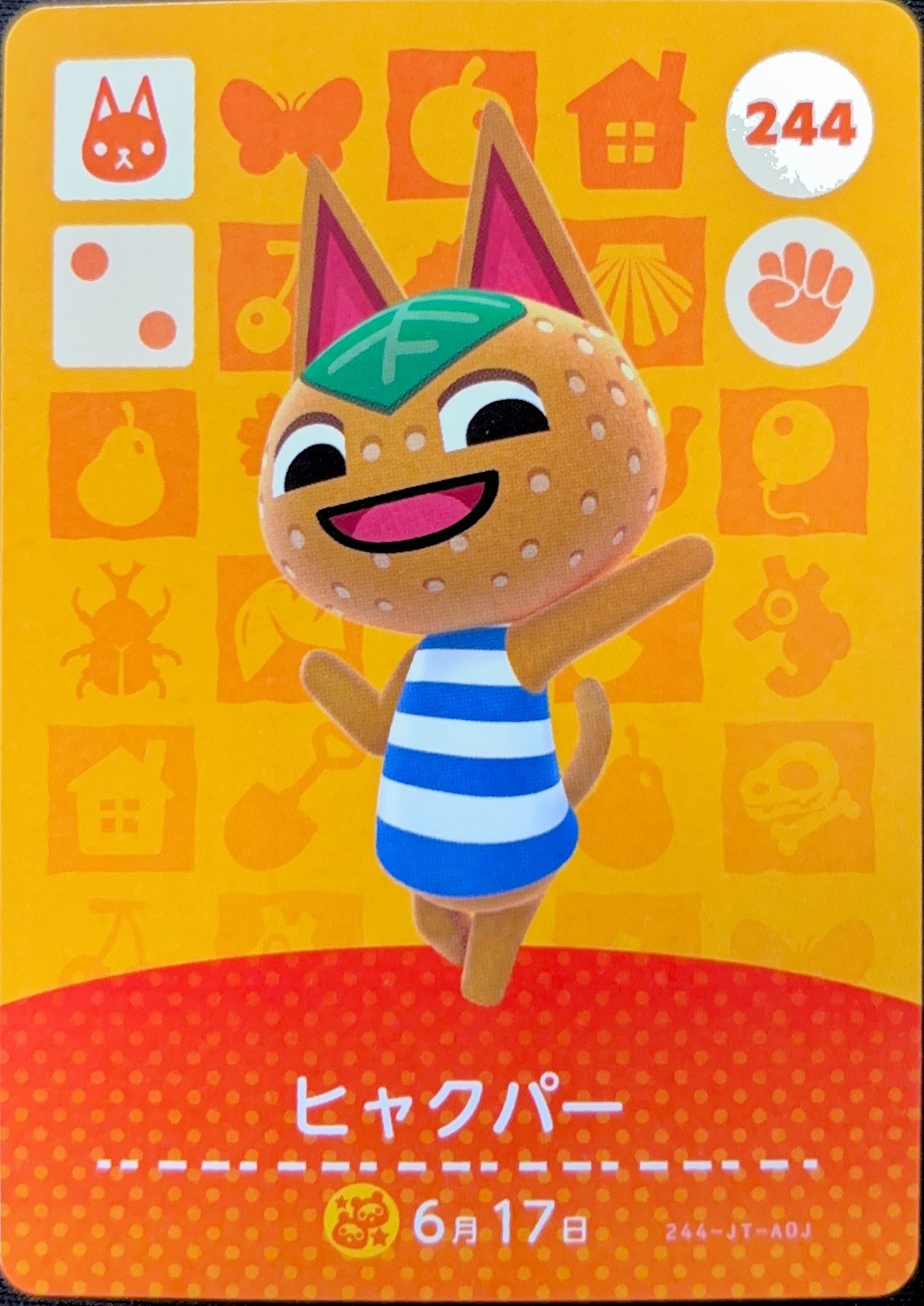 Nintendo Animal Crossing Amiibo Card 244 Tangy Japanese Ver NEW