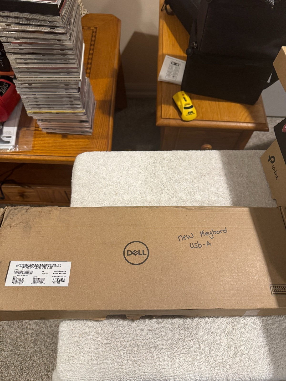 Dell Wired USB Keyboard KB216-BK-US (Black KB21611 English QWERTY - OPEN BOX!!