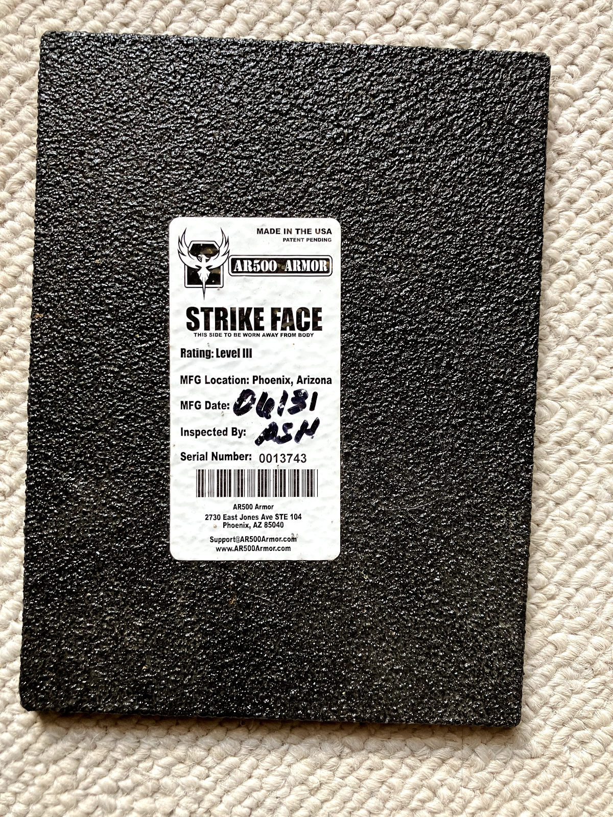 Strike Face Plate 6 x 8"