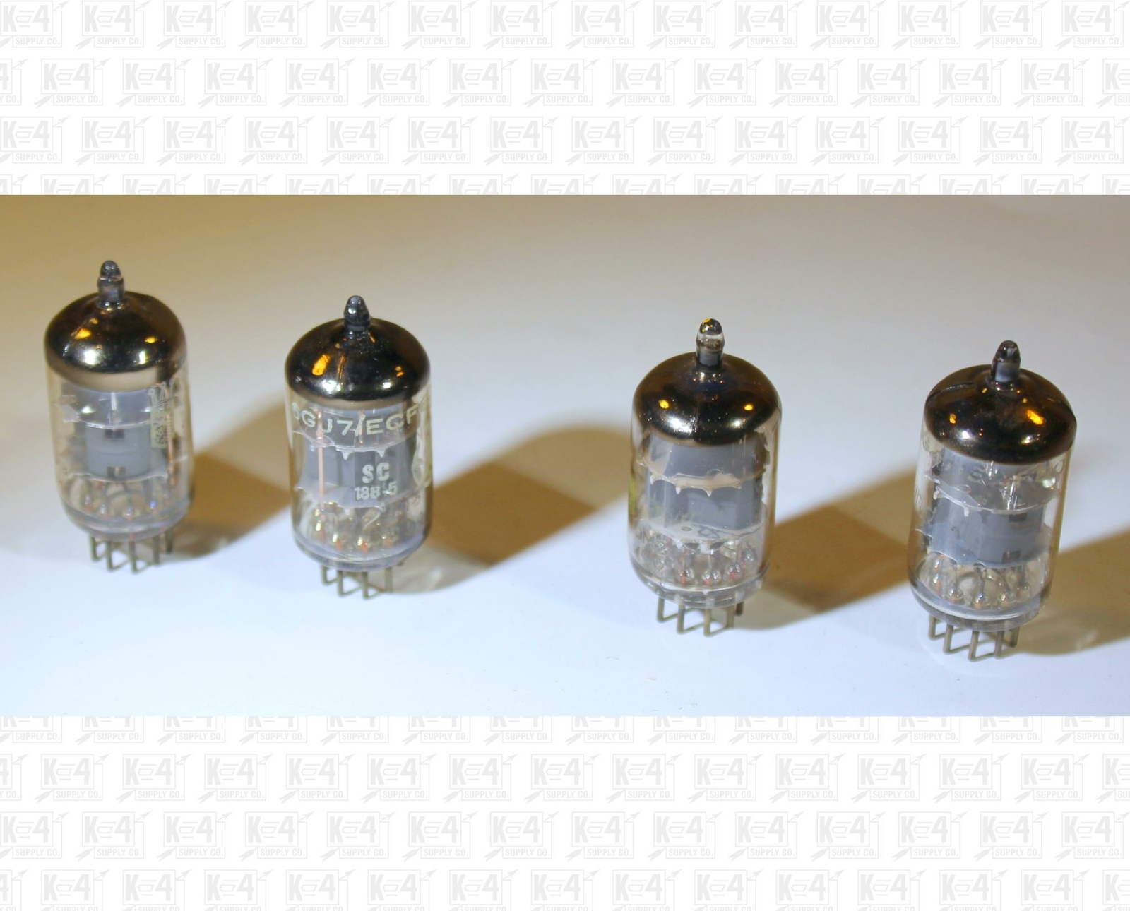 Assorted 6GJ7 / ECG801 Vacuum Tubes Great Britain Tested Used Good Lot Of 4