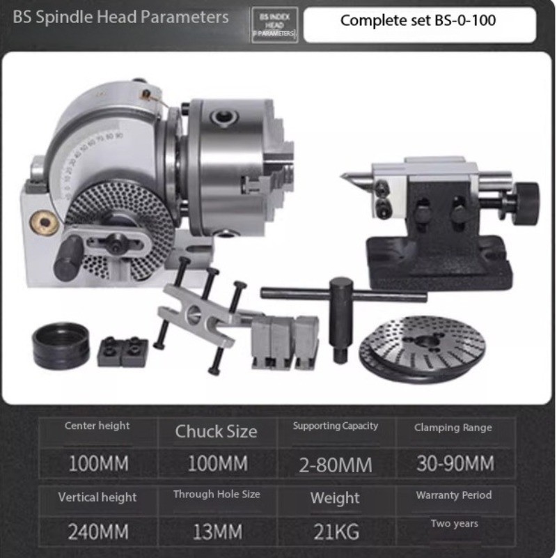 Universal indexing head milling machine vertical and horizontal indexing head