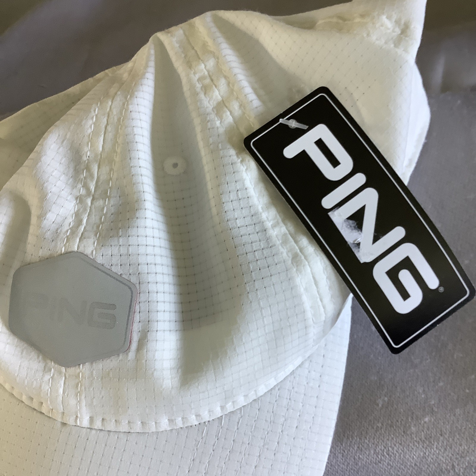 Ping Golf HW RNRCP 211 Hat Adjustable White 110New Flexfit Tech