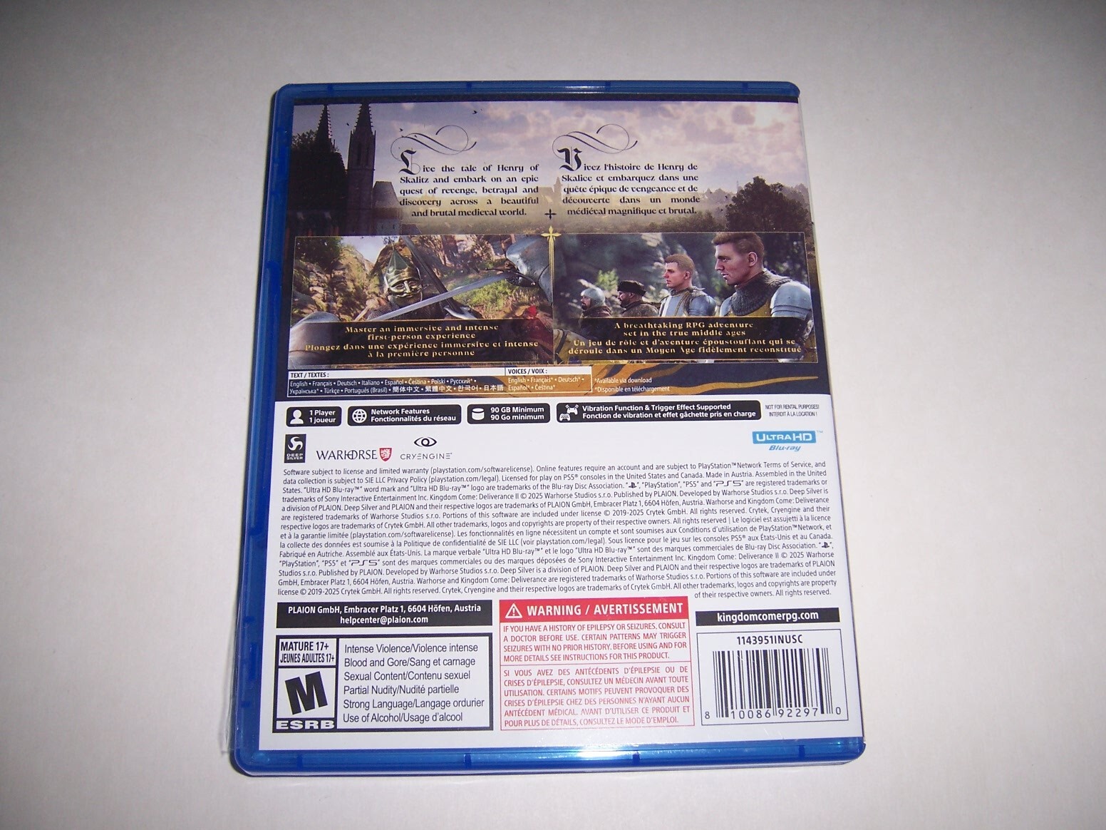 Replacement Box Case Only Kingdom Come Deliverance II 2 PS5 AUTHENTIC OEM