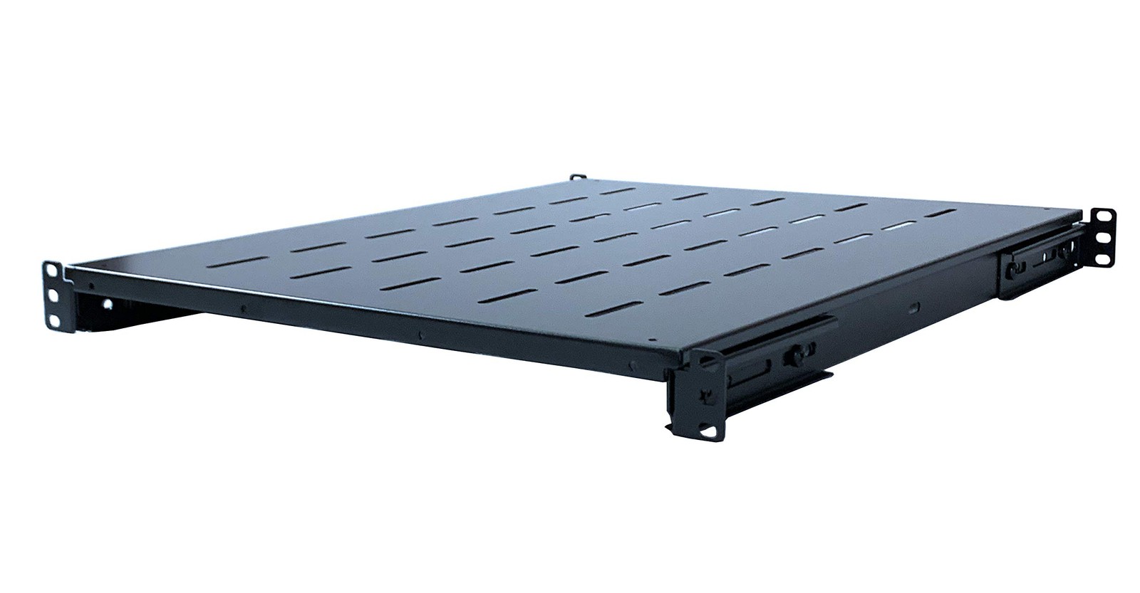 2Pcs Fixed Rack Server Shelf 1U 19'' Shelves Rack Mount Adjustable 21"-28��depth