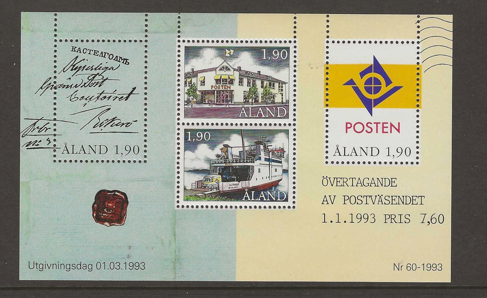 Aland Finland 1993 own postal administration MNH (f65)