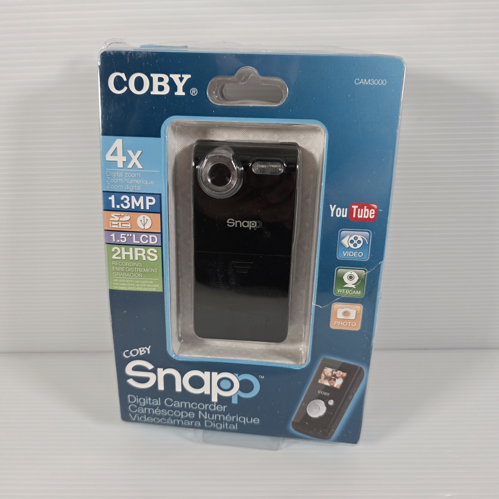 Coby Snapp CAM3000 1.3MP 32MB Memory Camcorder - Tested Complete