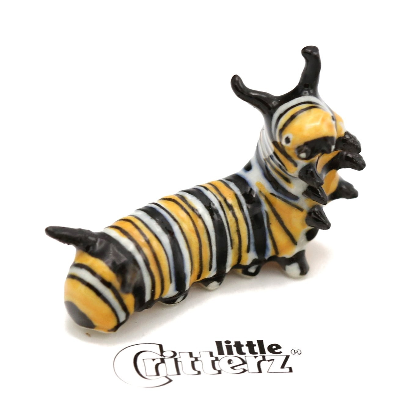 Little Critterz - Monarch Caterpillar "Jojo" - Miniature Porcelain Figurine