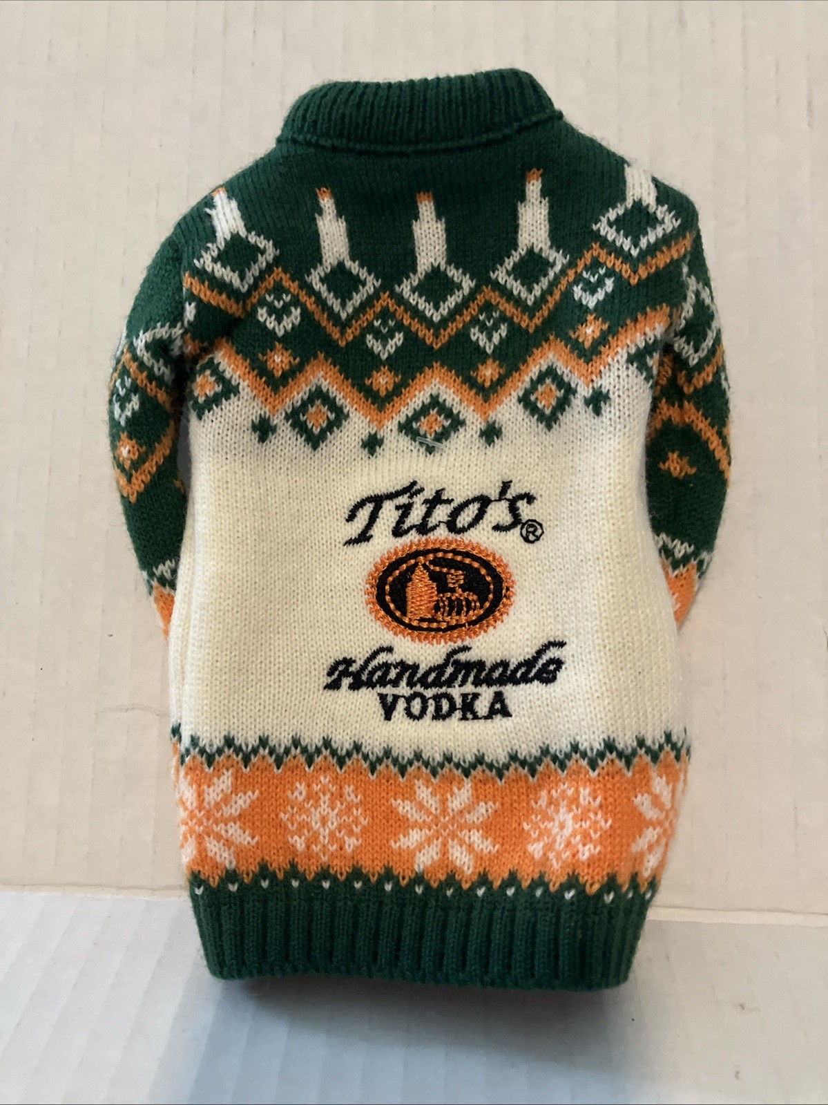 Tito’s Handmade Vodka Bottle Mini Sweater Christmas Holiday 2025 Ugly Christmas