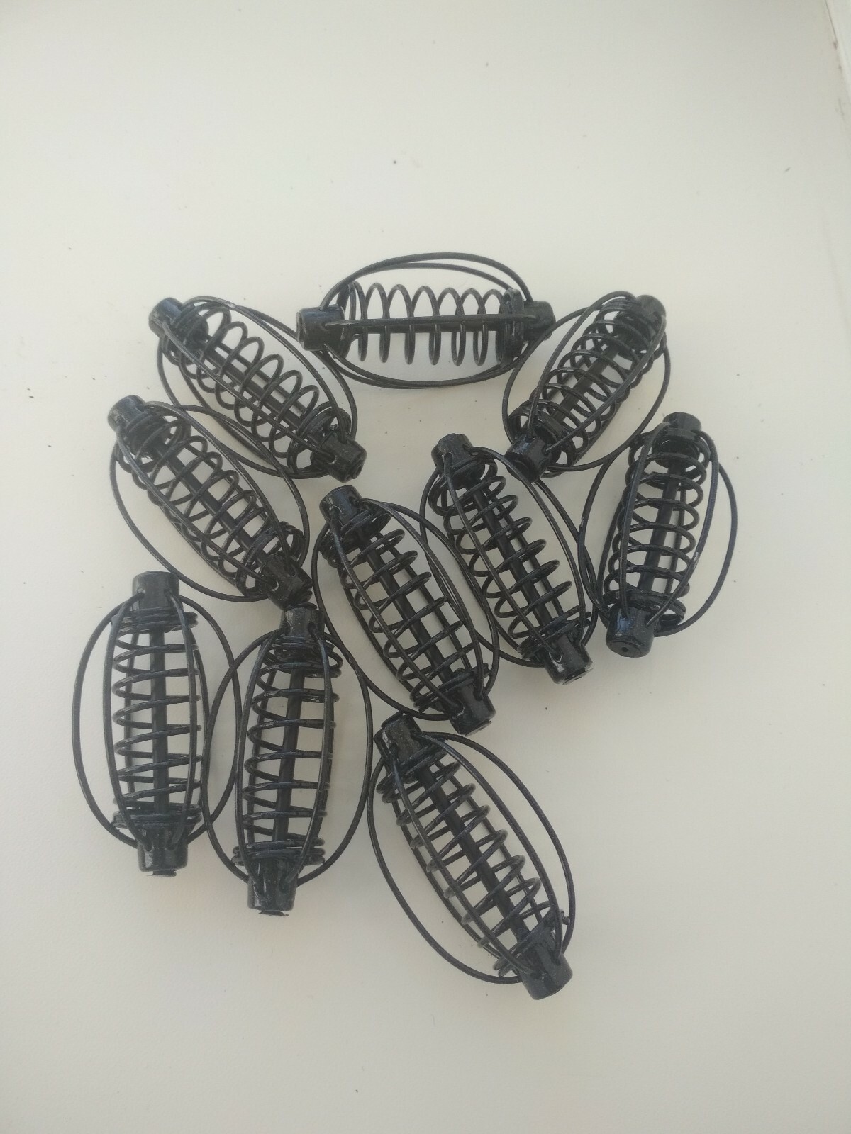 10 pcs spring coil inline method carp fishing feeder