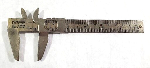 Vintage Pioneer 6" Slide Caliper No 2500 Inside + Outside Made USA