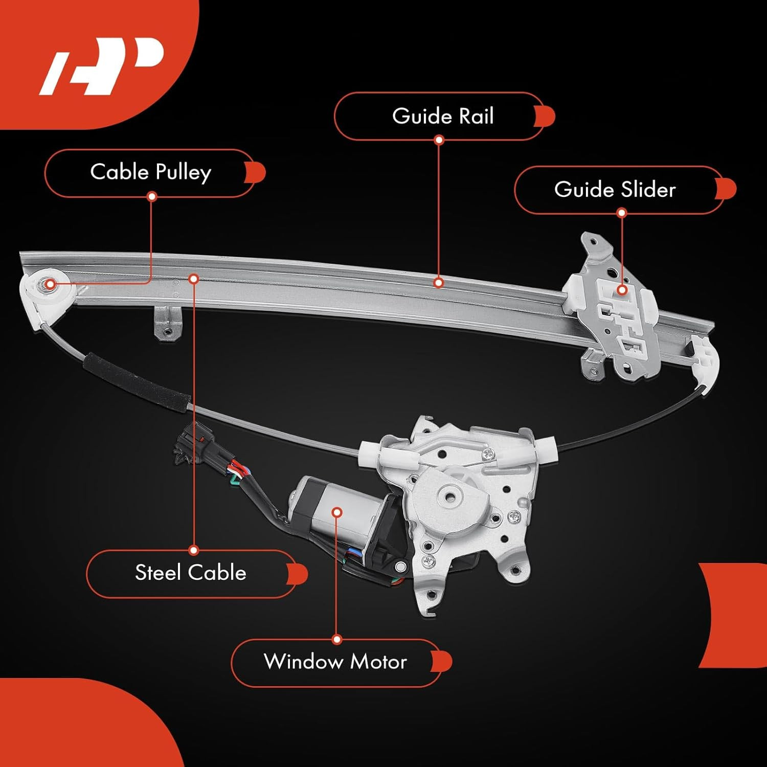 Front Left Power Window Regulator w/ Motor 2007-2013 Nissan Versa Tiida