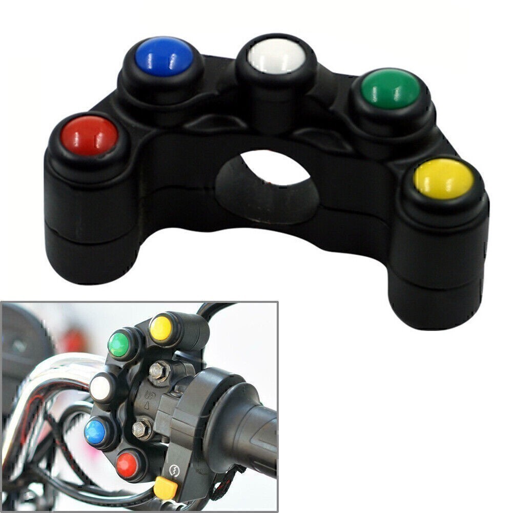 1 Pcs 7/8" 22mm Universal Handlebar Switch 5 button Array Motorcycle Switches