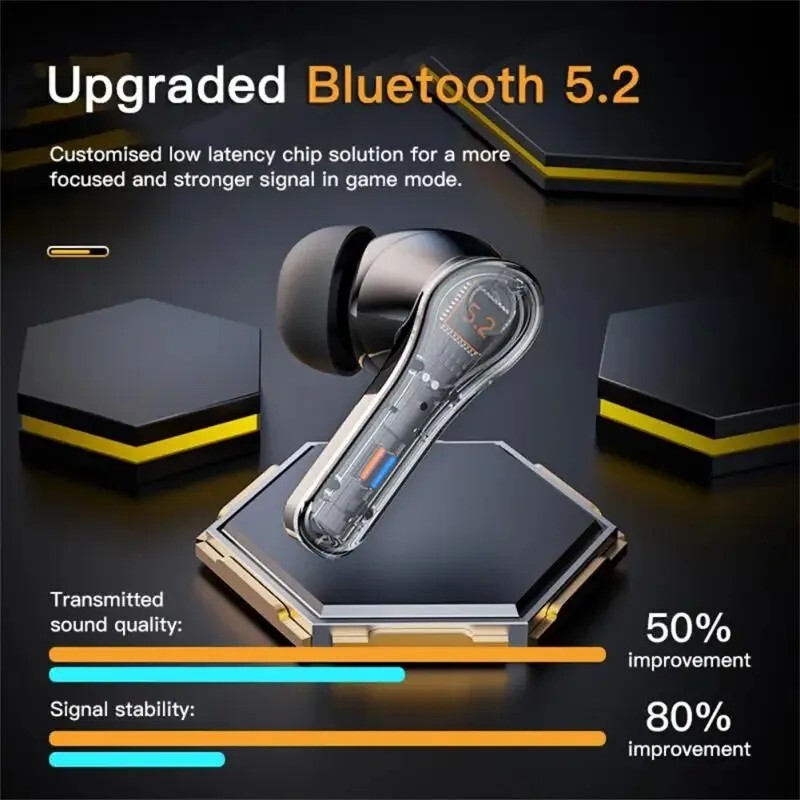 Digital Display TWS Bluetooth Earbuds with Active Noise Cancellation