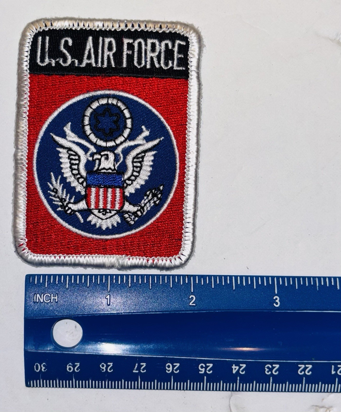 USAF US Air Force Patch Iron On Embroidered Emblem 3” x 2” New