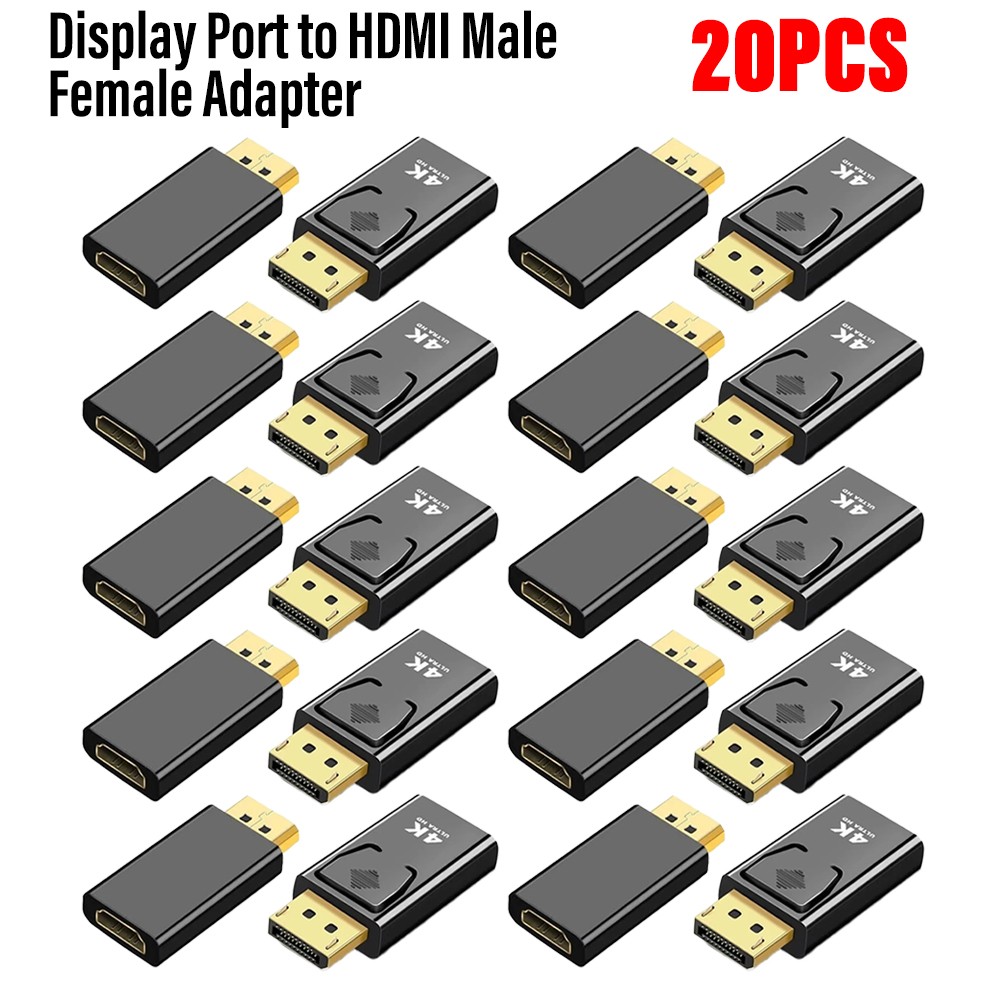 20x Display Port to HDMI Male Female Adapter Converter Display Port DP to HDMI