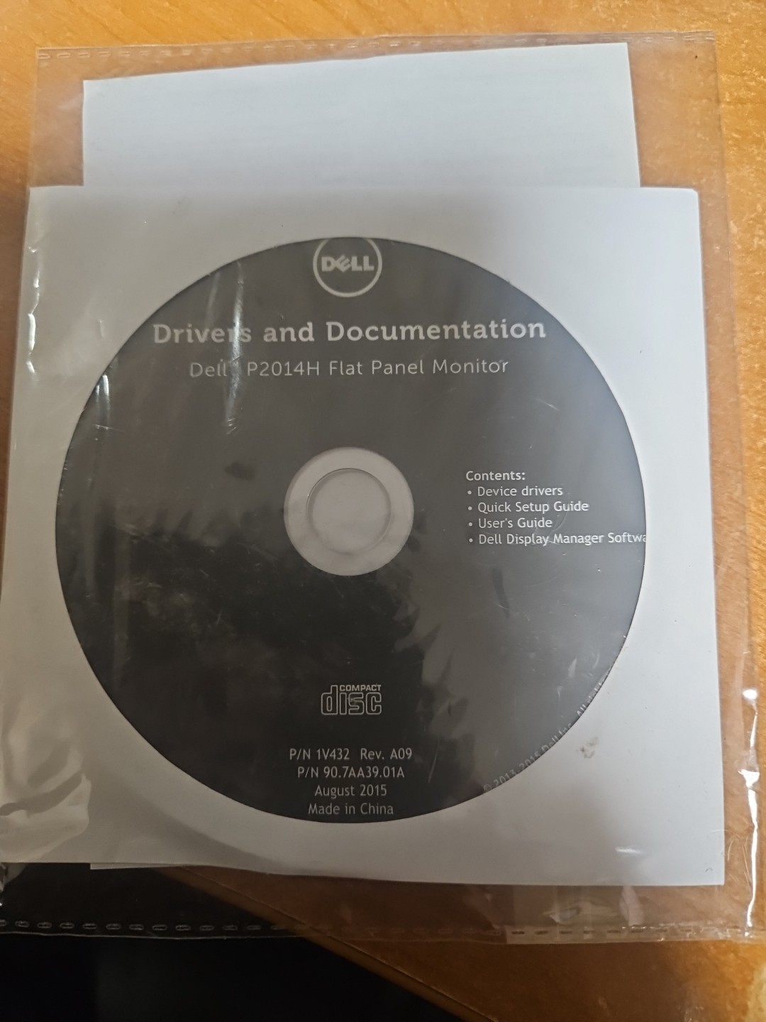 Dell drivers and documentation for S2014H flat panel monitor Sealed