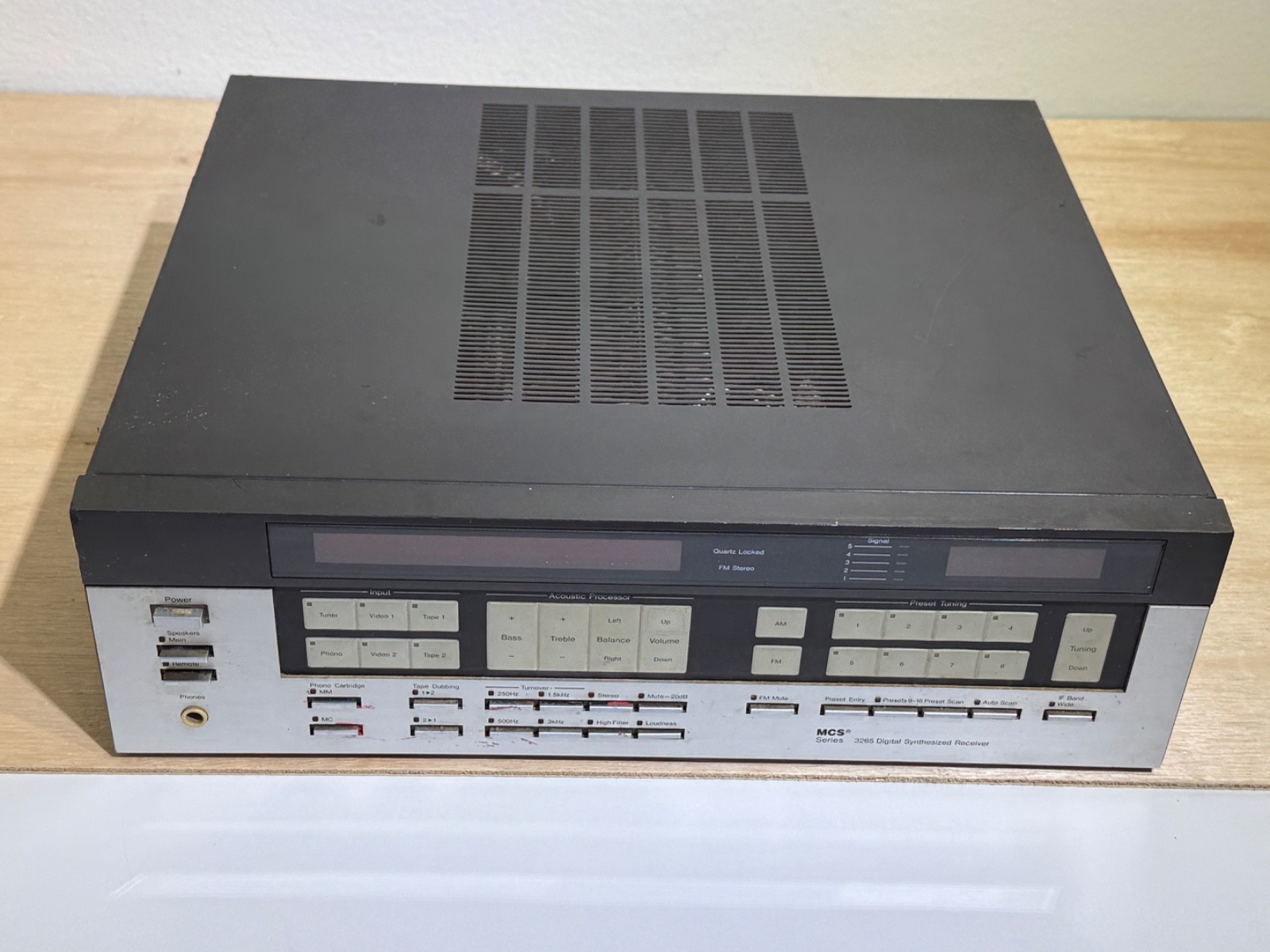 MCS Modular Component Systems AM/FM Tuner Stereo Receiver Model 3265 Sold AS-IS