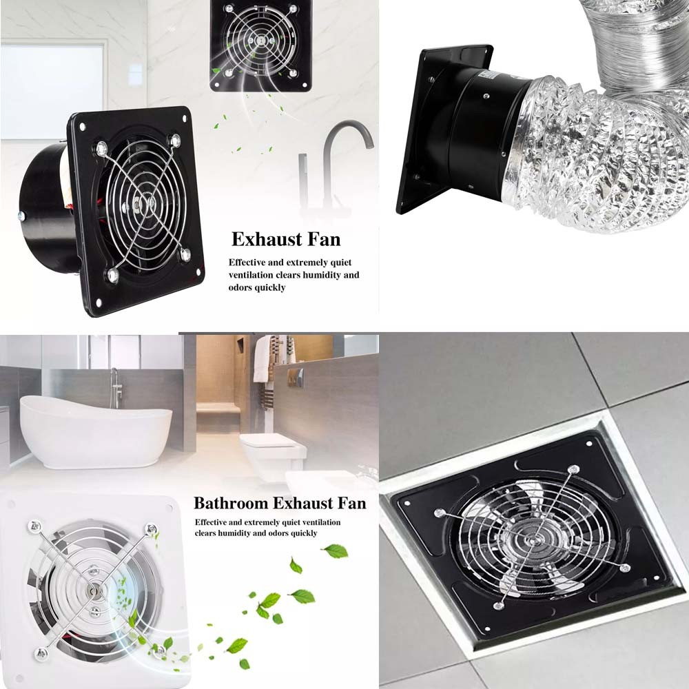4 inch Exhaust Fan Wall Mounted Vent Fans Ventilation Blower for Bathroom Window
