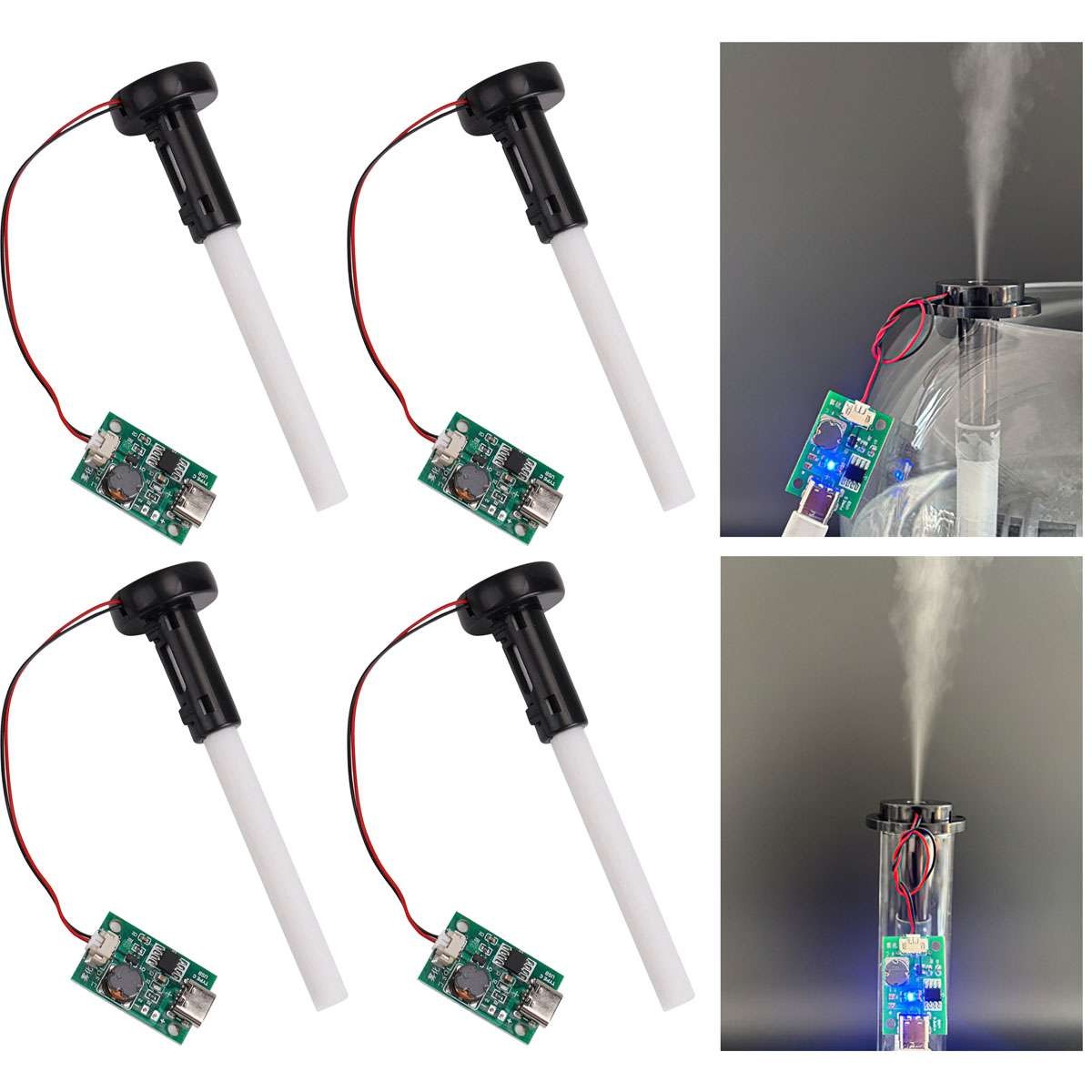4pcs Set Air Humidifier Driver Board Mist Maker Fogger Ultrasonic Atomization US