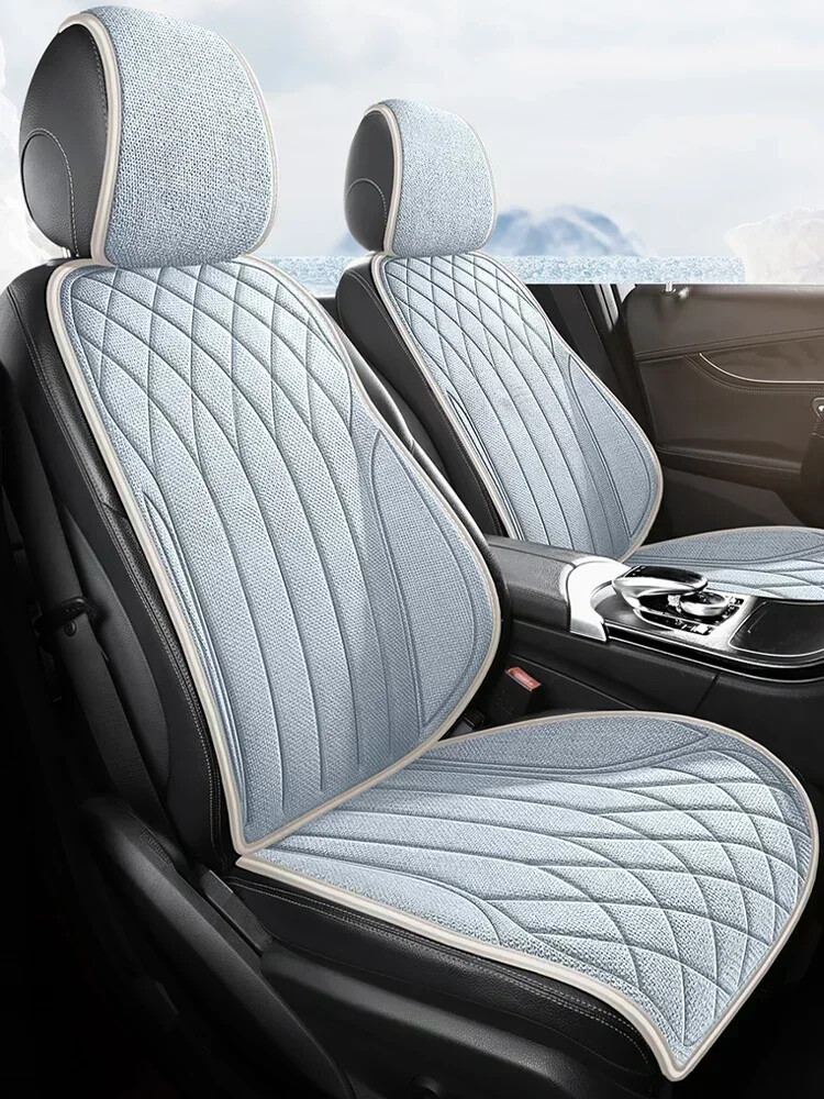 Universal Car Seat Cover Four Season Flax Breathable Anti-Slip Covers Protection