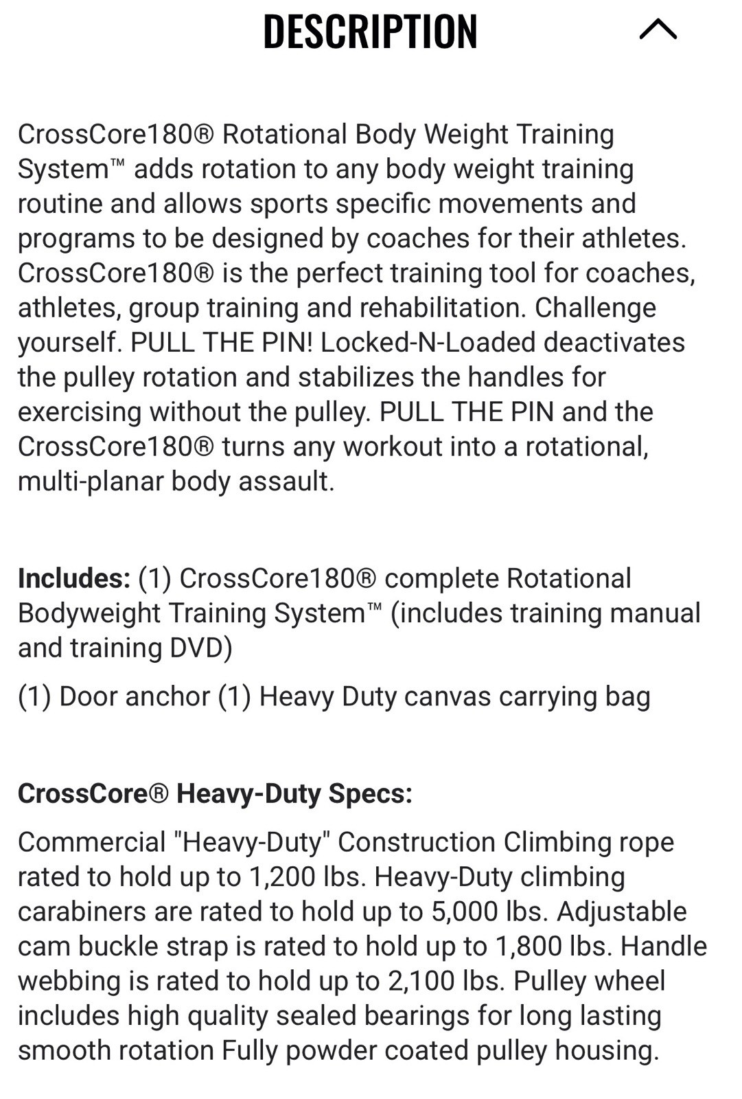 CrossCore 180 Complete Rotational Body Weight Training System DVD Manual New!